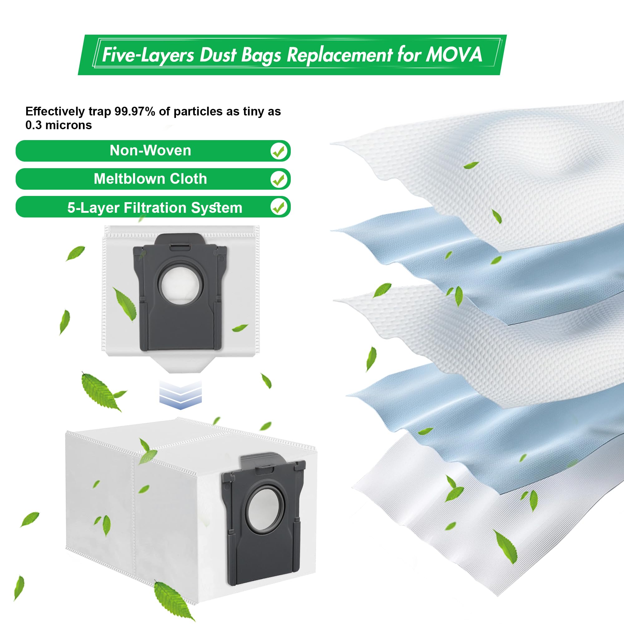MOVA P50 Pro Ultra dust bags compatible model