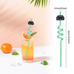 Package includes 8 styles for movie night straws