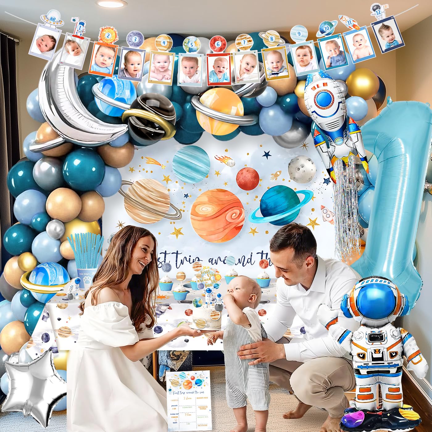 Monthly photo banner and birthday milestone sign MOVINPE kit