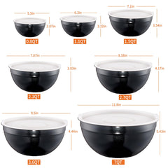 Nestable stainless steel mixing bowls set7 by Moxinox