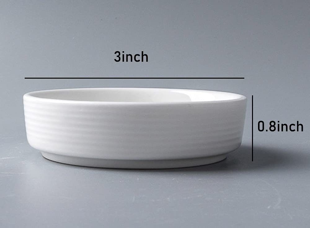 Mozacona ceramic appetizer plates 3.2x3.2x0.8 inches