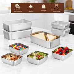 Three large 55 oz stainless steel containers in MQXYSDLY set