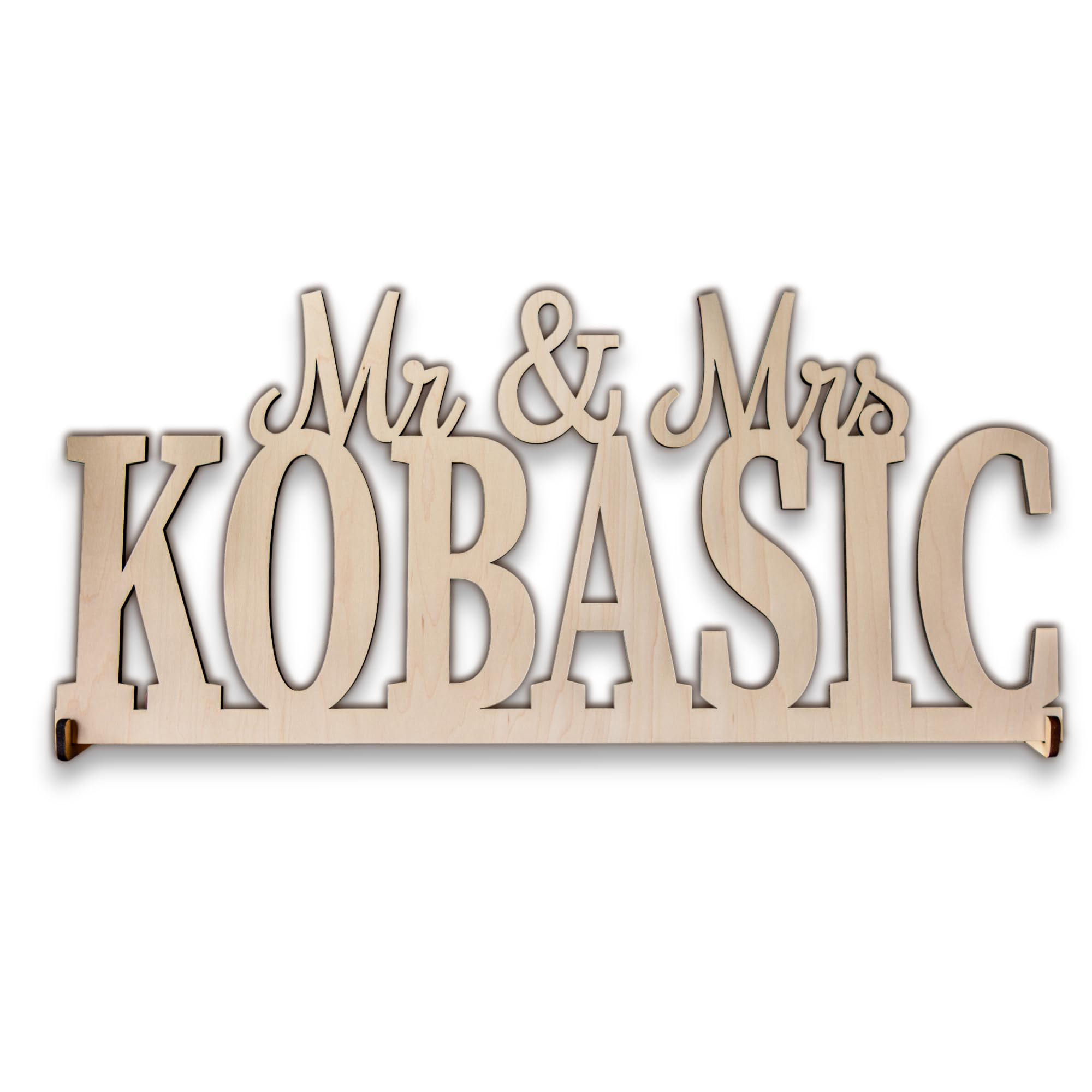 Mr and Mrs sign for Sweetheart table wooden sign with underlined last name