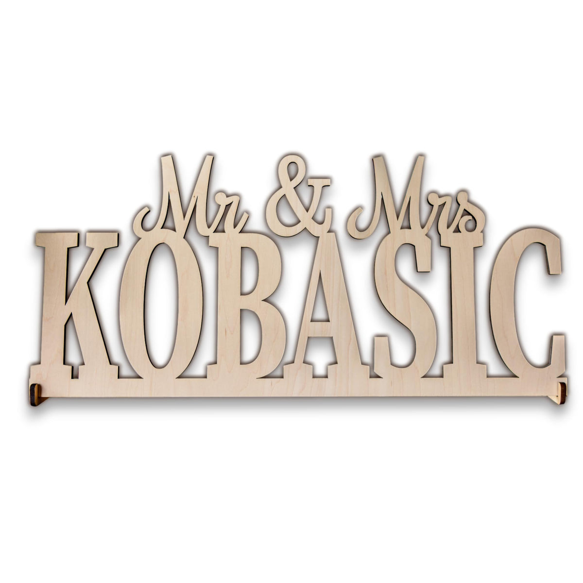 Mr and Mrs sign for Sweetheart table wooden sign with underlined last name