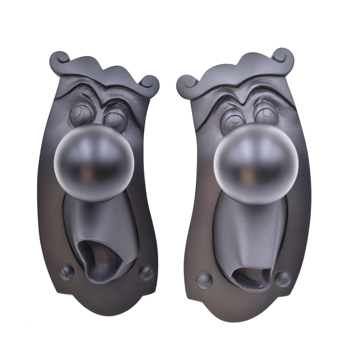 Mr. Doorknob black edition door knob set front view