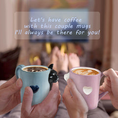 Wedding gift cat mugs MengCat couple