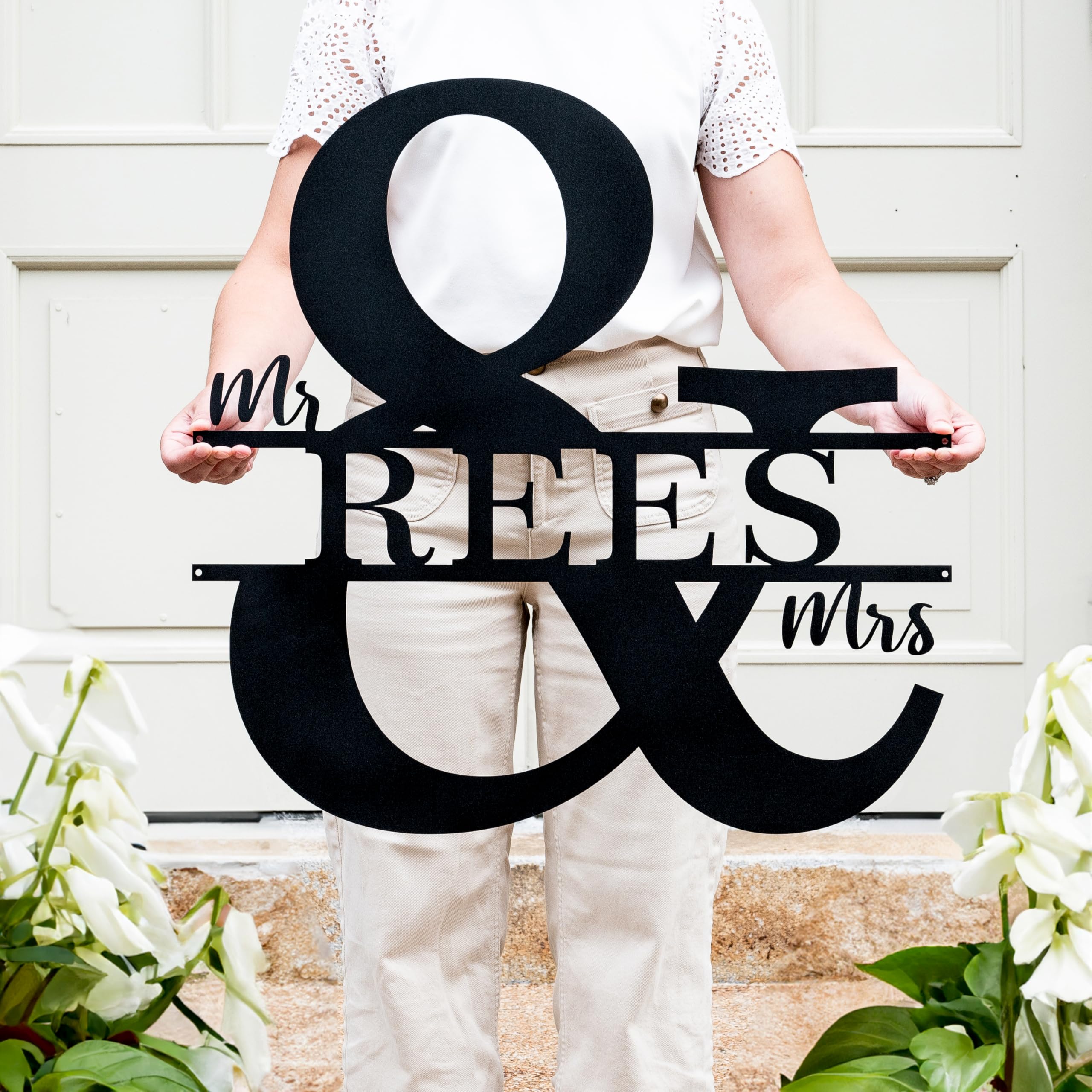 Custom Mr & Mrs Last Name Sign for weddings