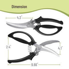 Built-in fish scale scraper on poultry shears