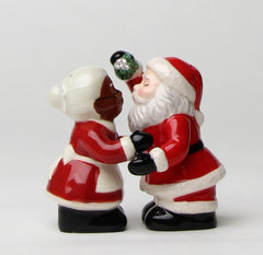 Hand painted finish Mr and Mrs Santa salt pepper shakers