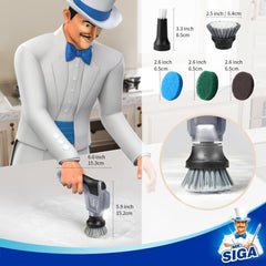 MR.SIGA spin scrubber LED light in use on surface