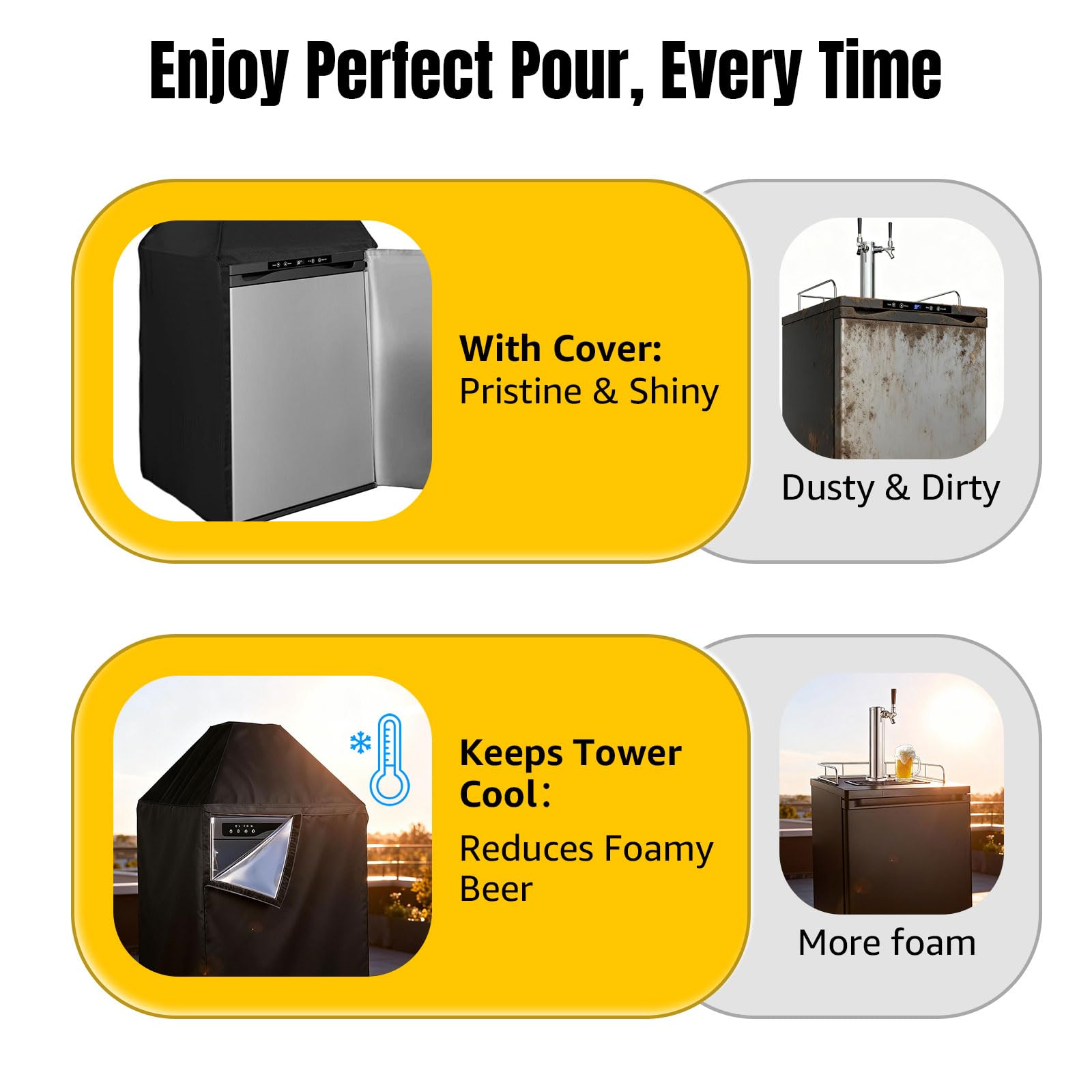 Universal fit MRbrew keg cover for standard beer towers
