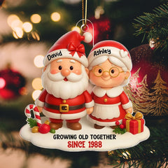 Personalized with names and since year Santa Claus ornament