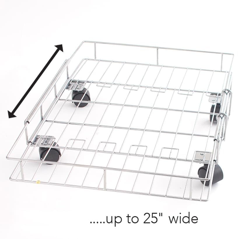chrome plated wire frame storage basket