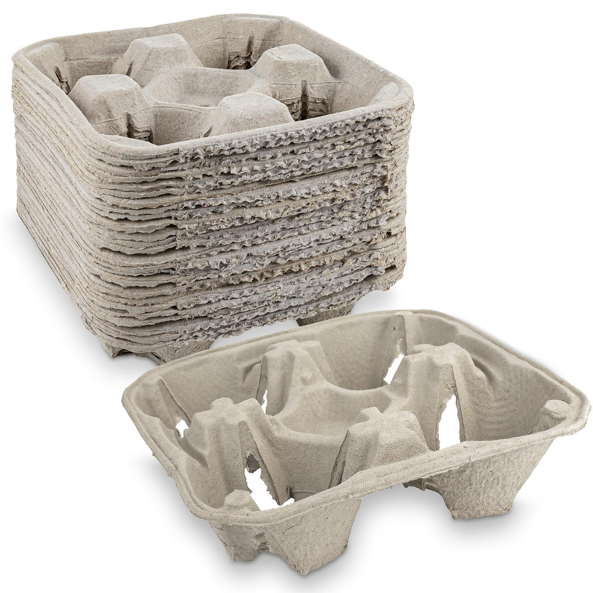 MT Products pulp fiber 4 cup drink carrier 8-32 oz image