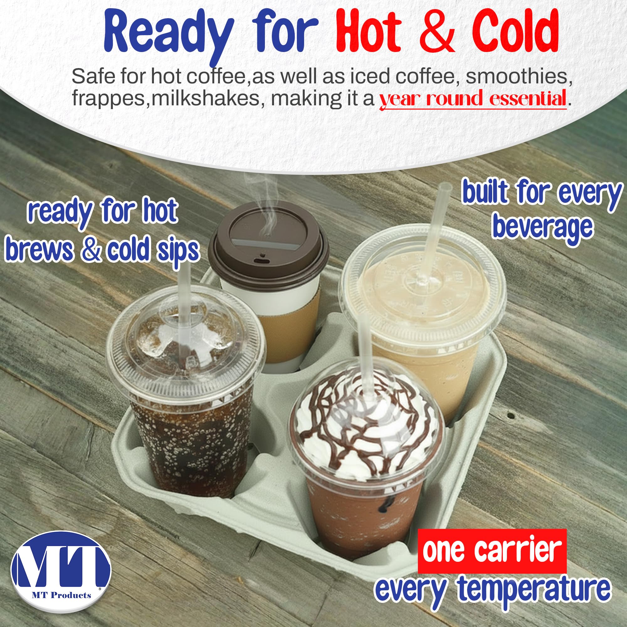 Lightweight durable drink carrier 4 cups MT Products
