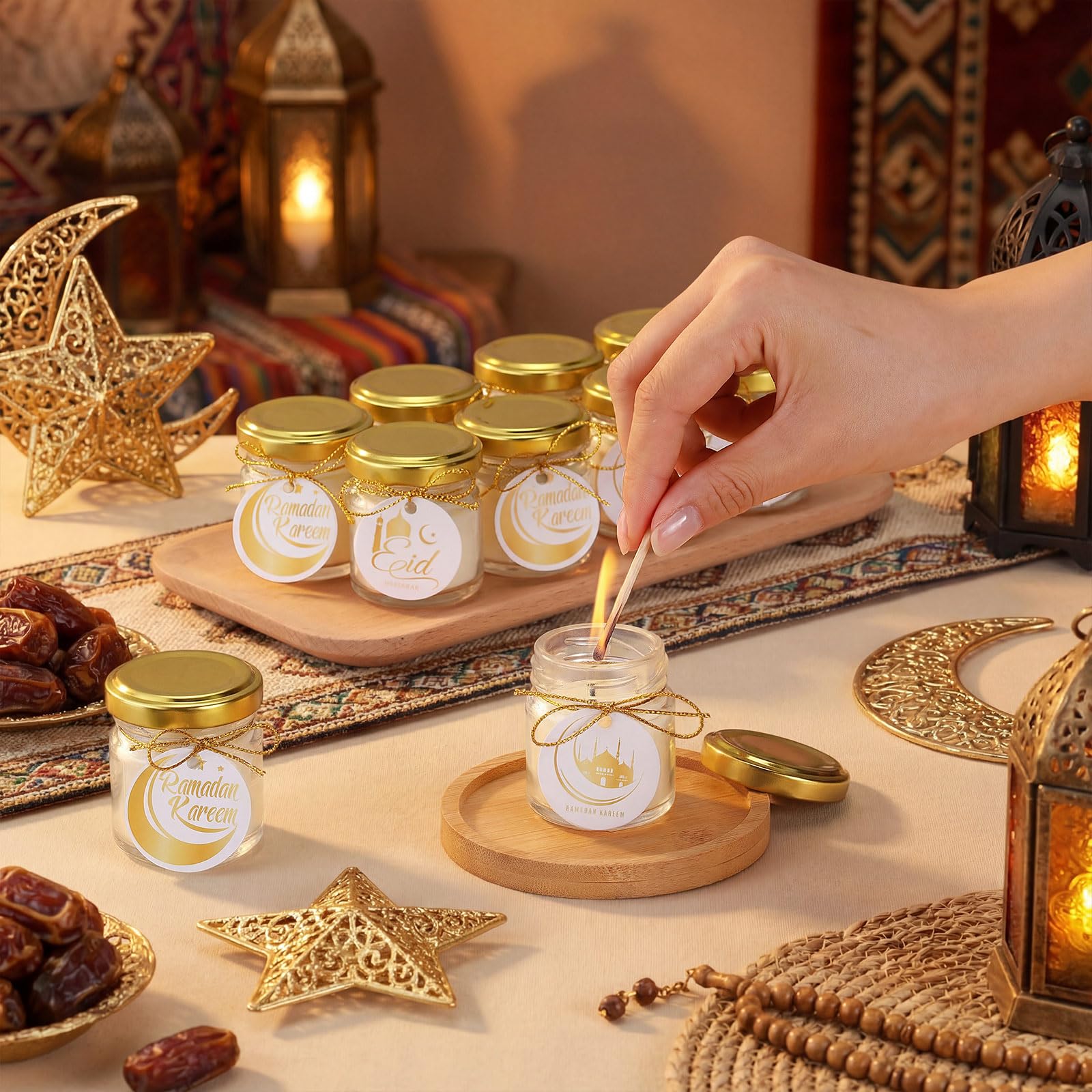 Compact candle size 1.97 in wide by 2.17 in high