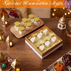 Islamic theme design candle with moon and stars