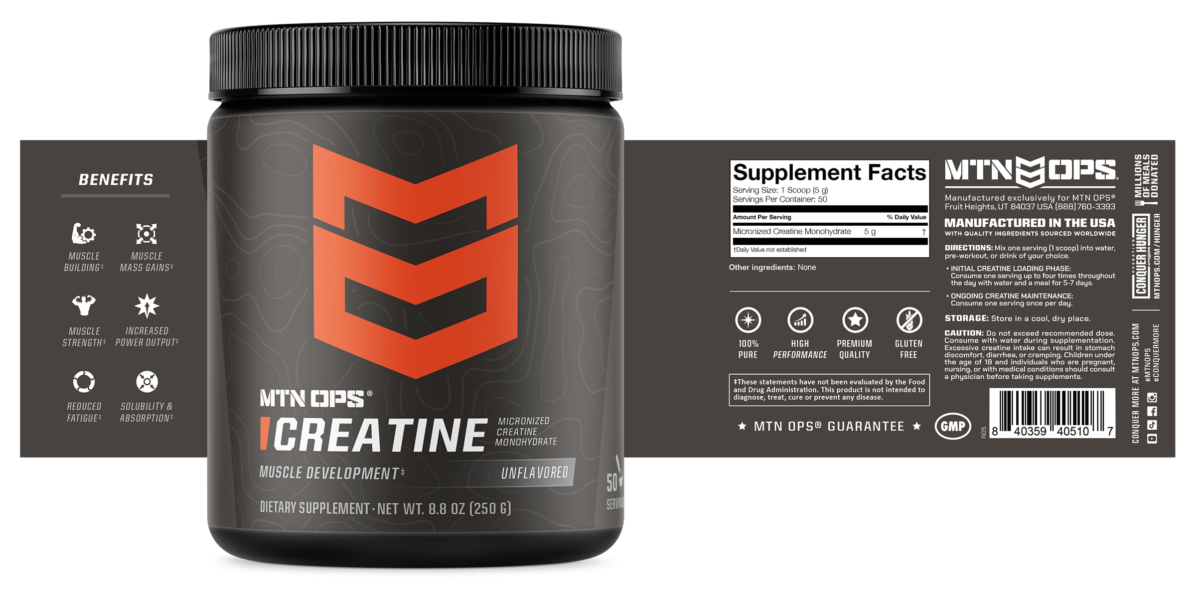 MTN OPS Creatine Monohydrate Powder product image
