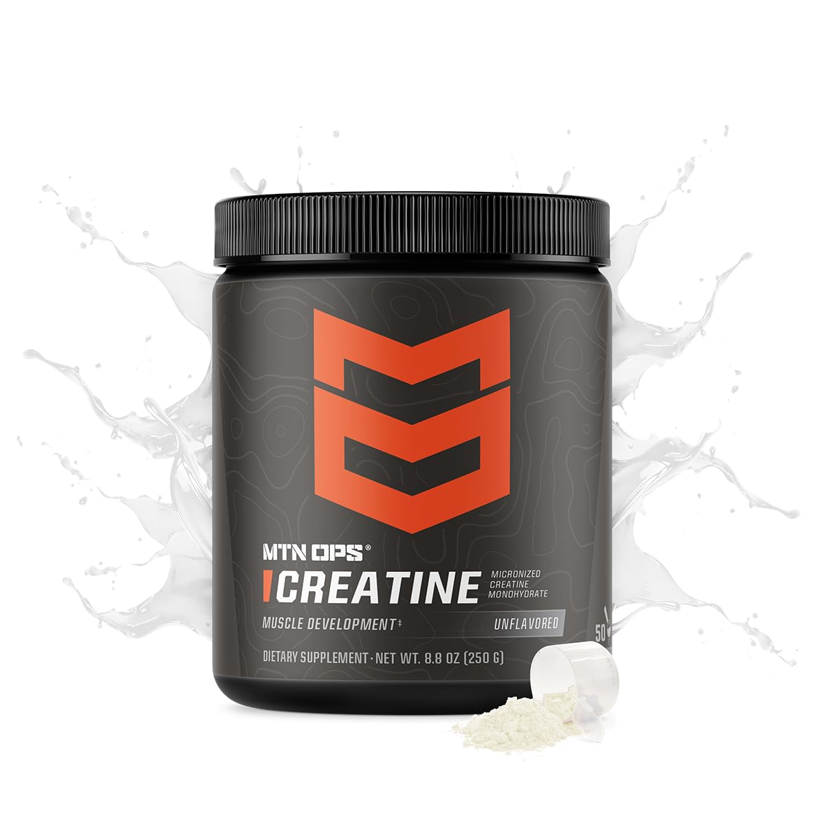 MTN OPS Creatine Monohydrate Powder unflavored packaging