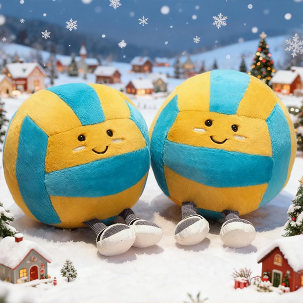 Travel friendly volleyball plush pillow for planes