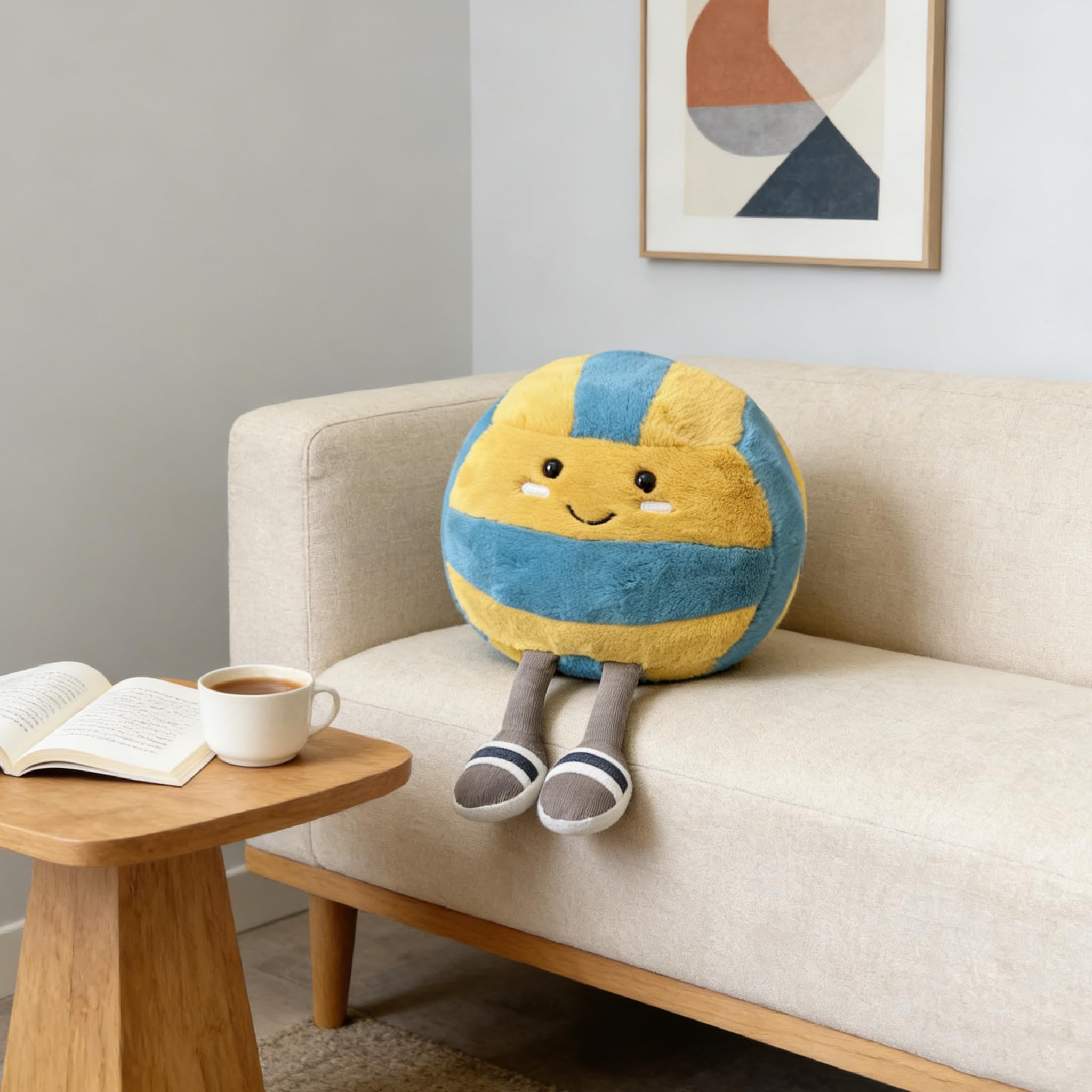 Gift ready volleyball plush pillow for teens girls