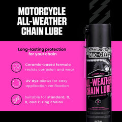 Muc-Off All-Weather Motorcycle Chain Lube packaging