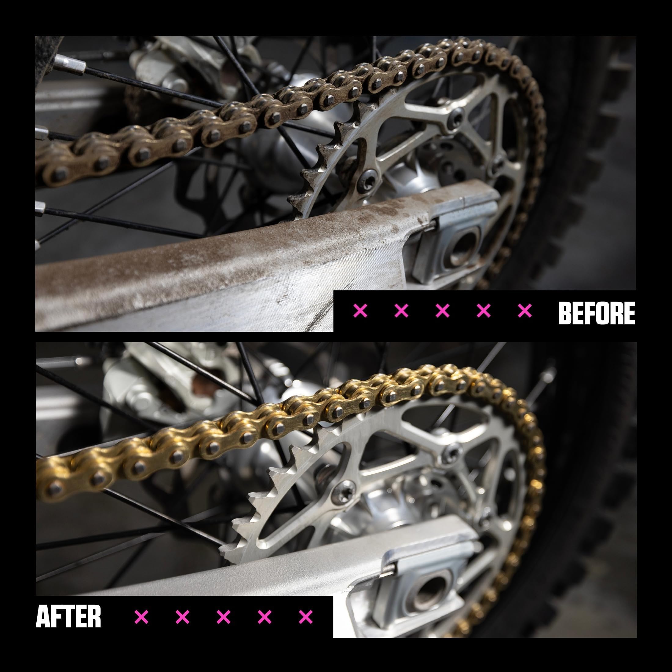 UV Dye feature on Muc-Off chain lube label