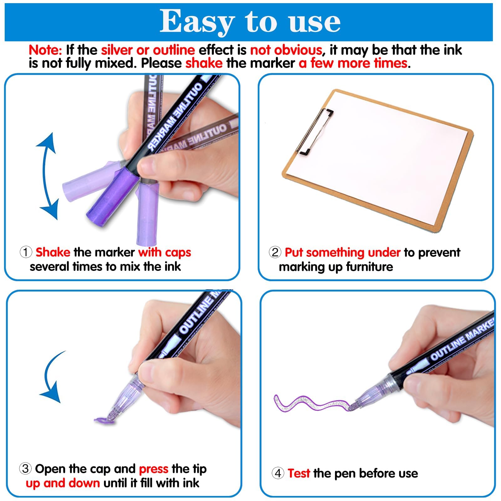 Dual color outline effect with Muchcute markers