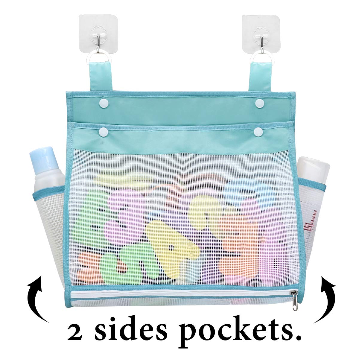 Side expansion caddy on Muchfun bath toy organizer size 14 x 11 x 6 inches