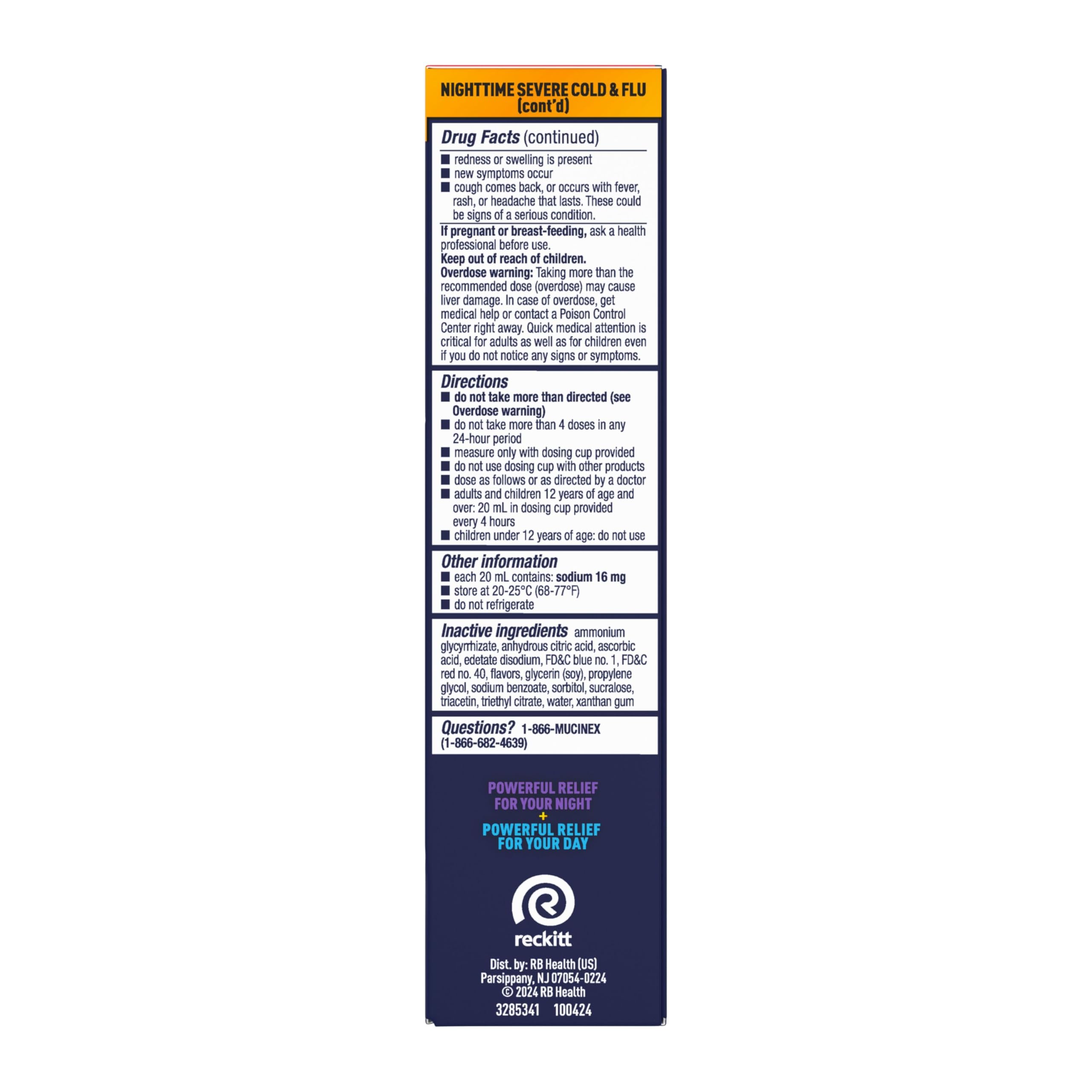 Box and bottles of Mucinex fast max pack