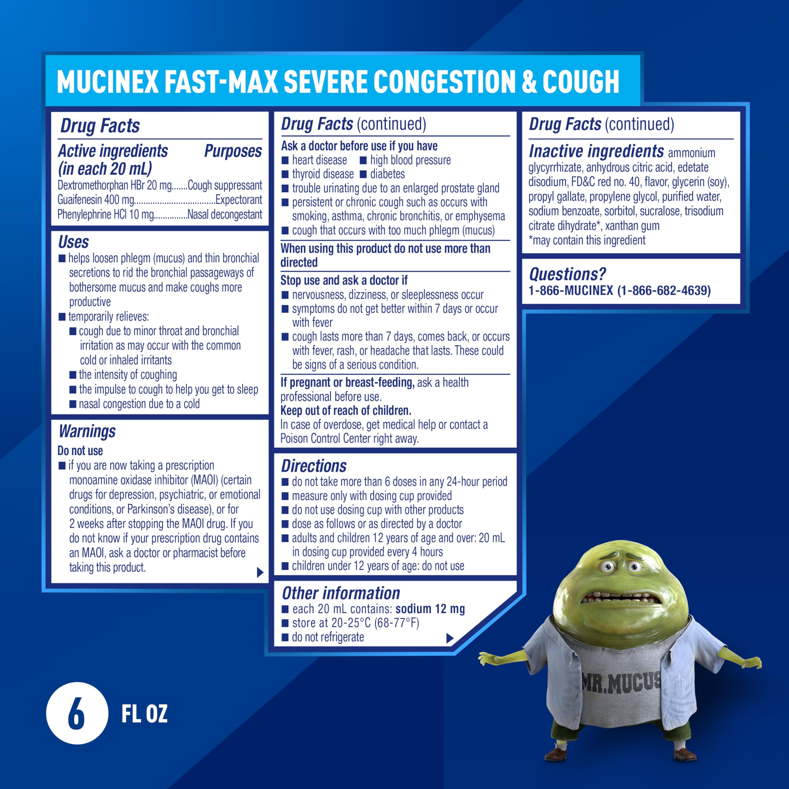Phenylephrine HCI nasal decongestant in Mucinex liquid