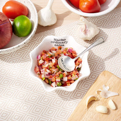 Mud Pie Salsa Ceramic Dip Cup Set cup 2 inch by 5.5 inch with ladle