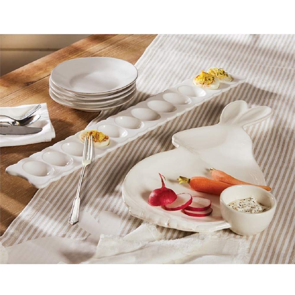 2-piece Mud Pie set with egg tray and fork