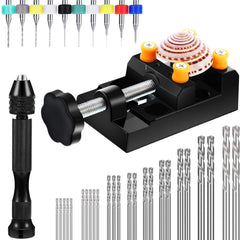 Mudder pin vise with 3-claw chuck in compact kit