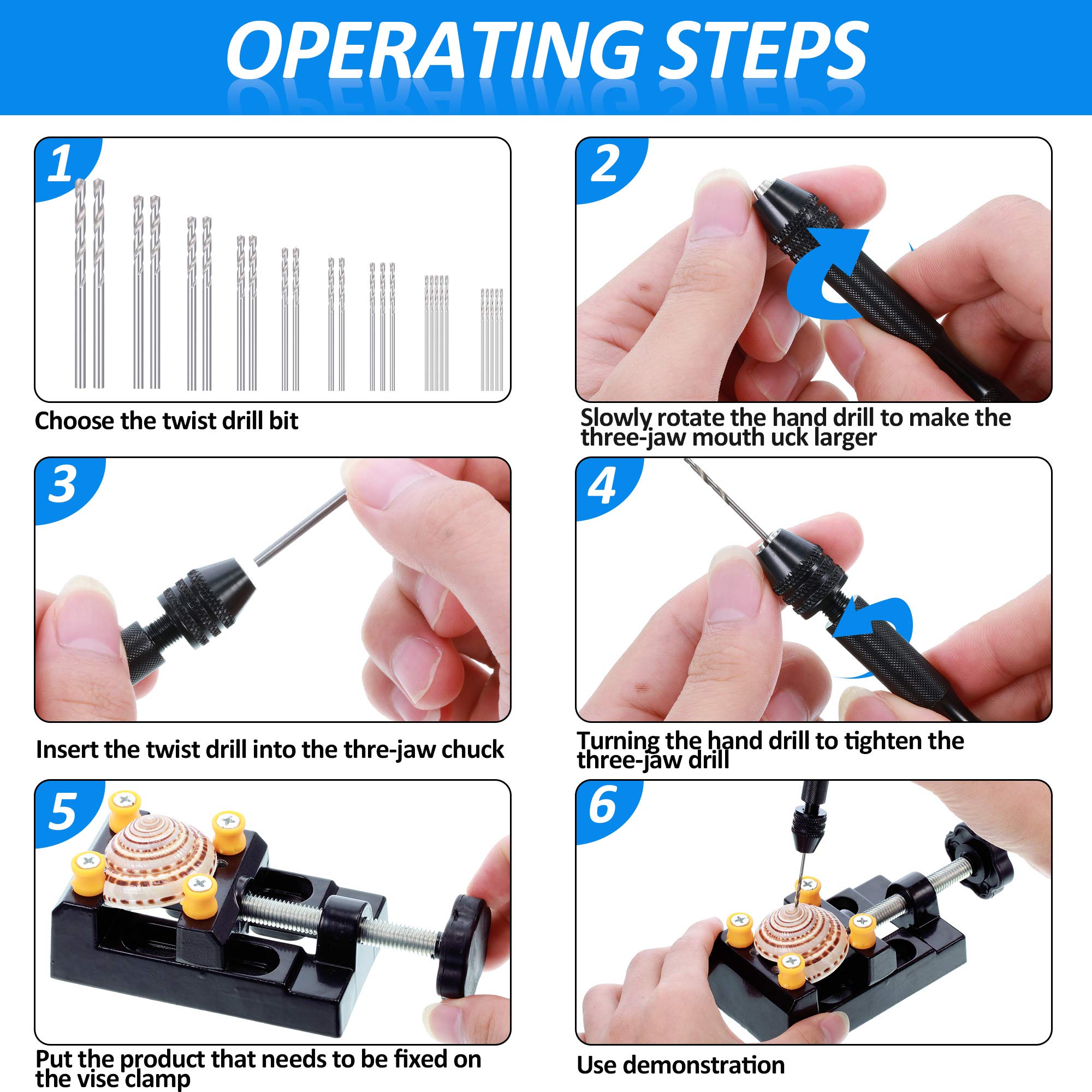 Mudder 37 piece drill tool set for crafts and jewelry making