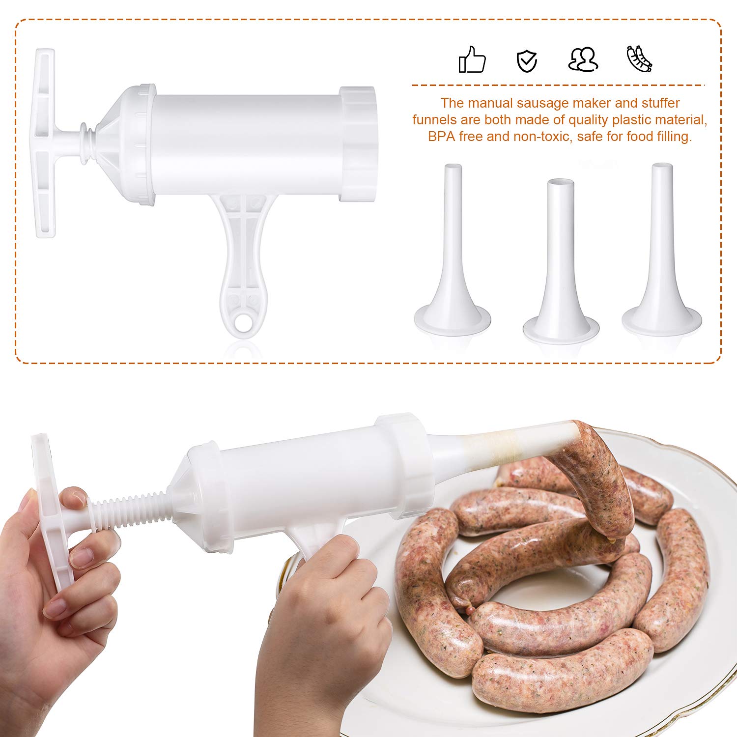 Hand operated meat grinder component image