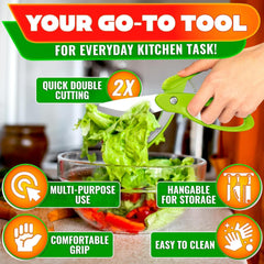 Ergonomic non-slip handle for lettuce chopping