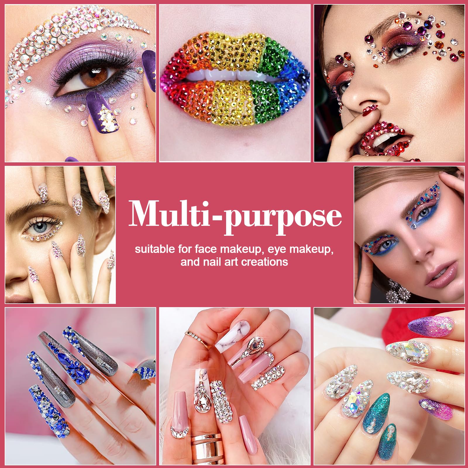 multi-color flatback rhinestones for crafts