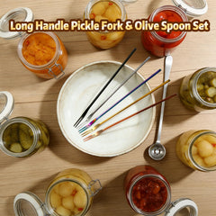 multi-color-pickle-forks rainbow-rose-gold-gold-black-silver