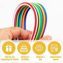 Multi-colored striped pencils set for kids parties