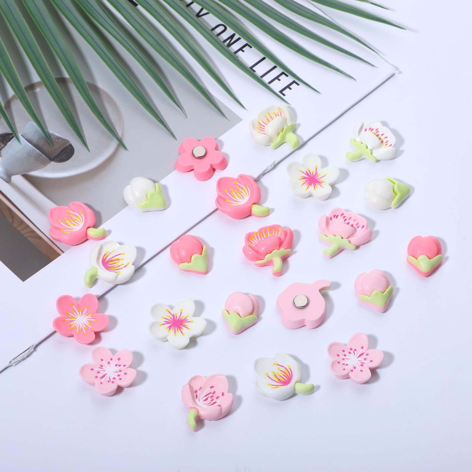 Multi design sakura fridge magnets decorative set