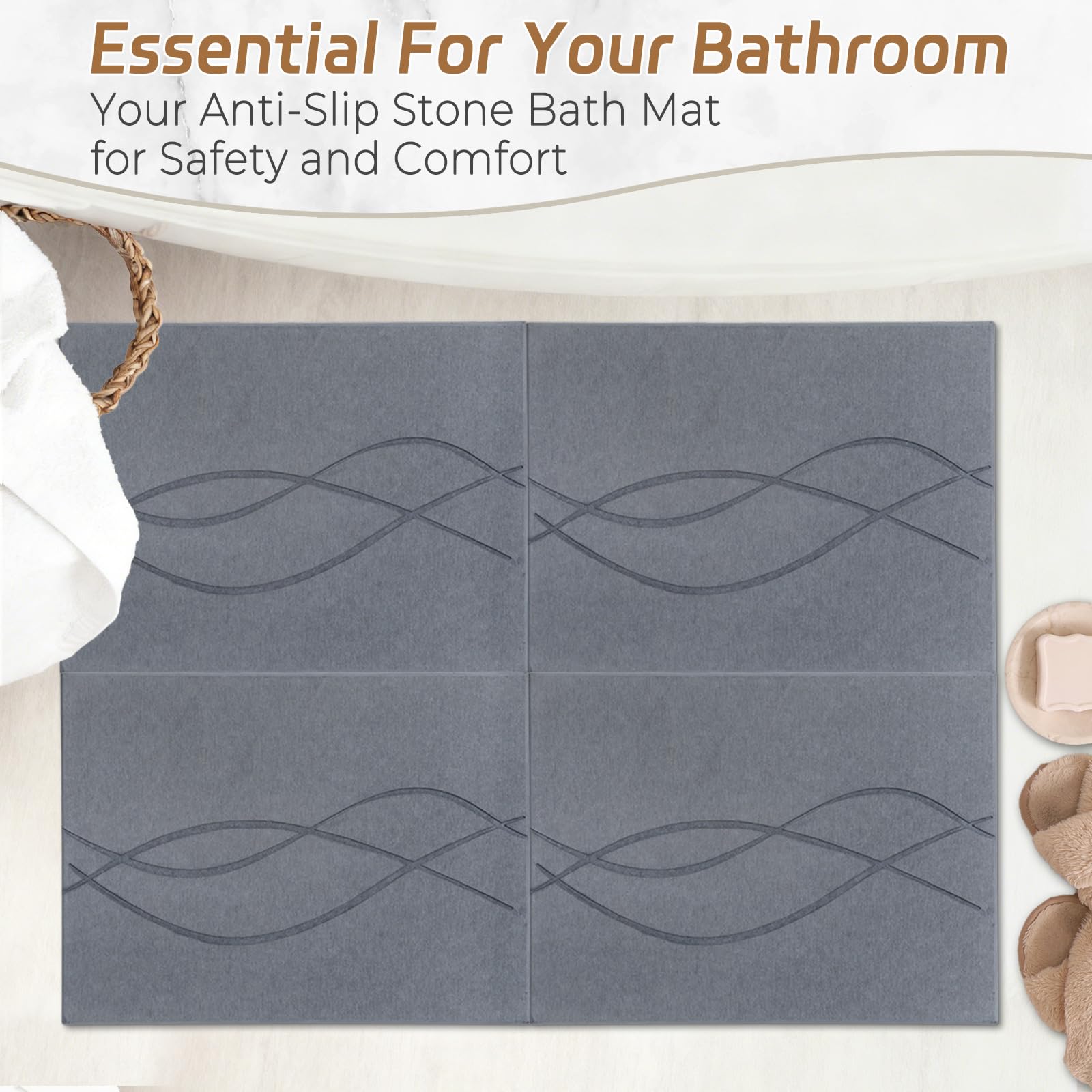 Linidcoud stone bath mat packaging