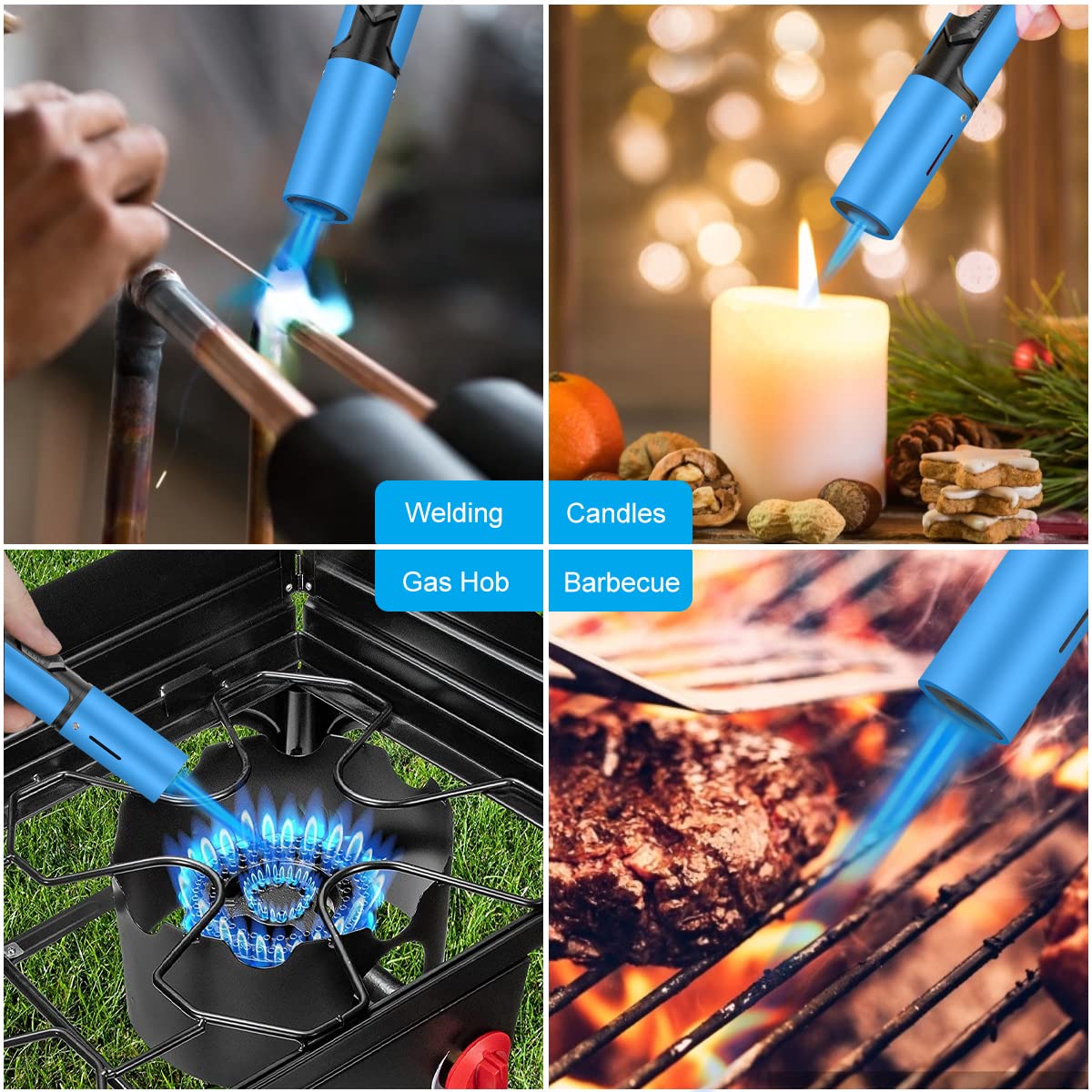 TOPKAY torch lighter with flame adjustment knob
