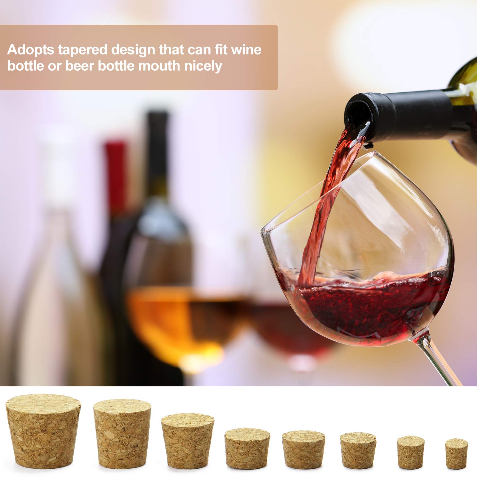 multi-size cork stoppers set for bottles