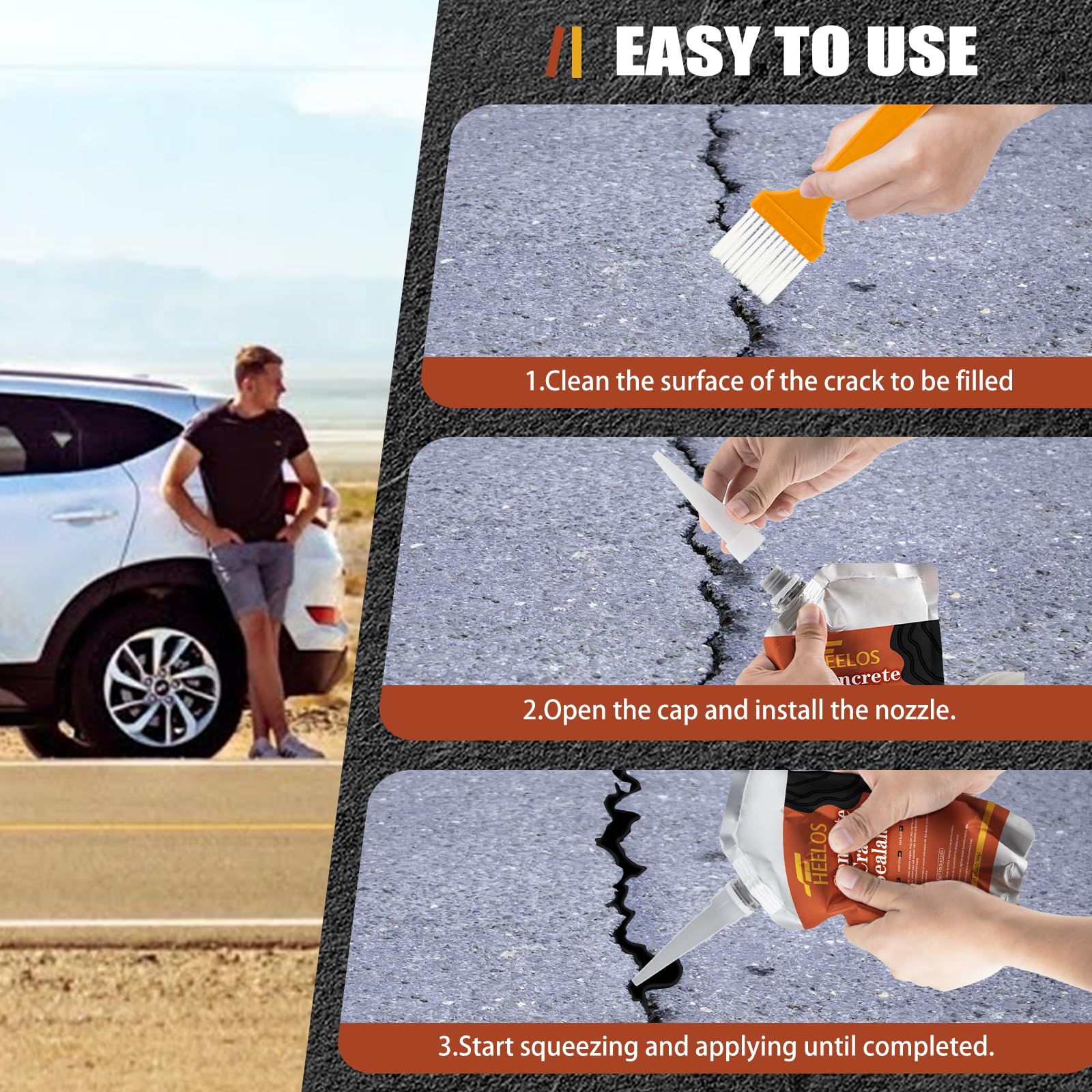 Versatile for driveways sidewalks patios with bonus tools