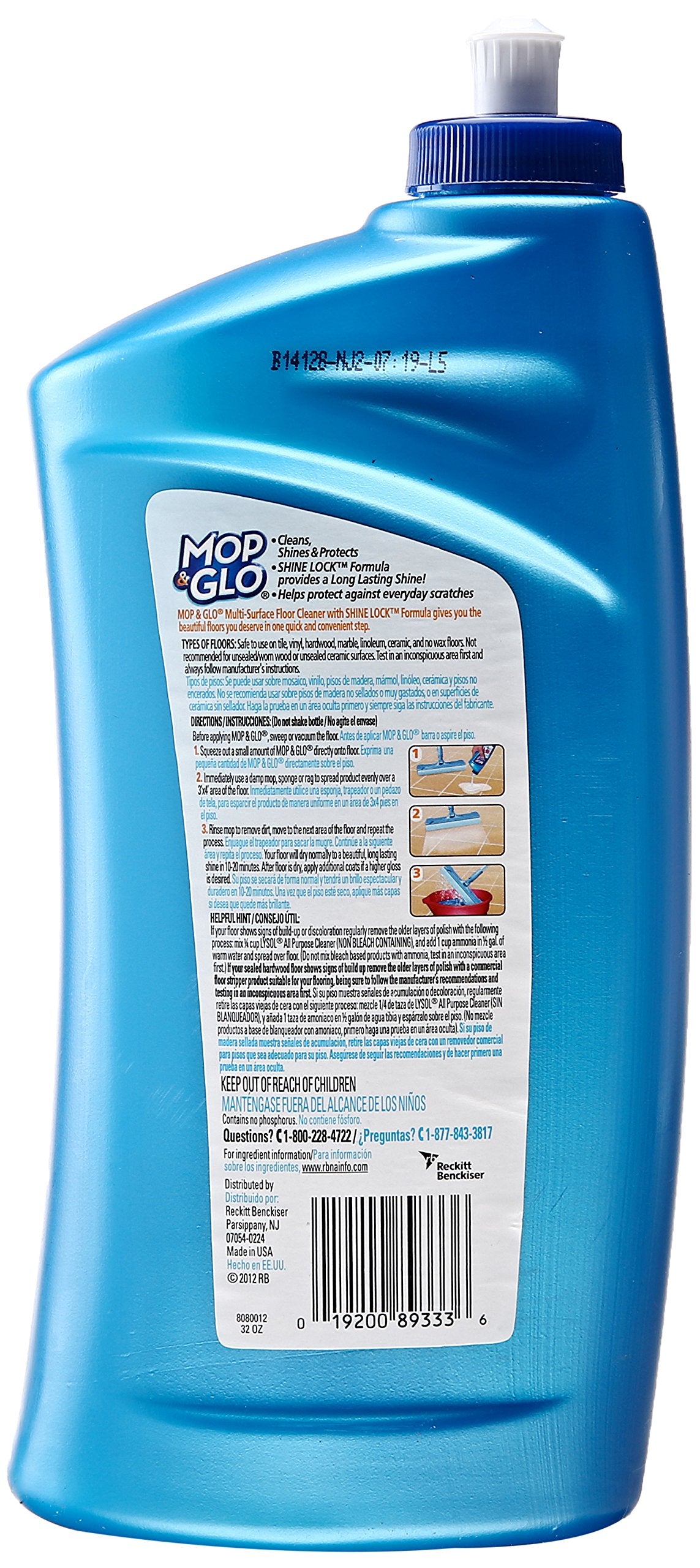 Safe for tile vinyl hardwood marble linoleum ceramic no wax floors