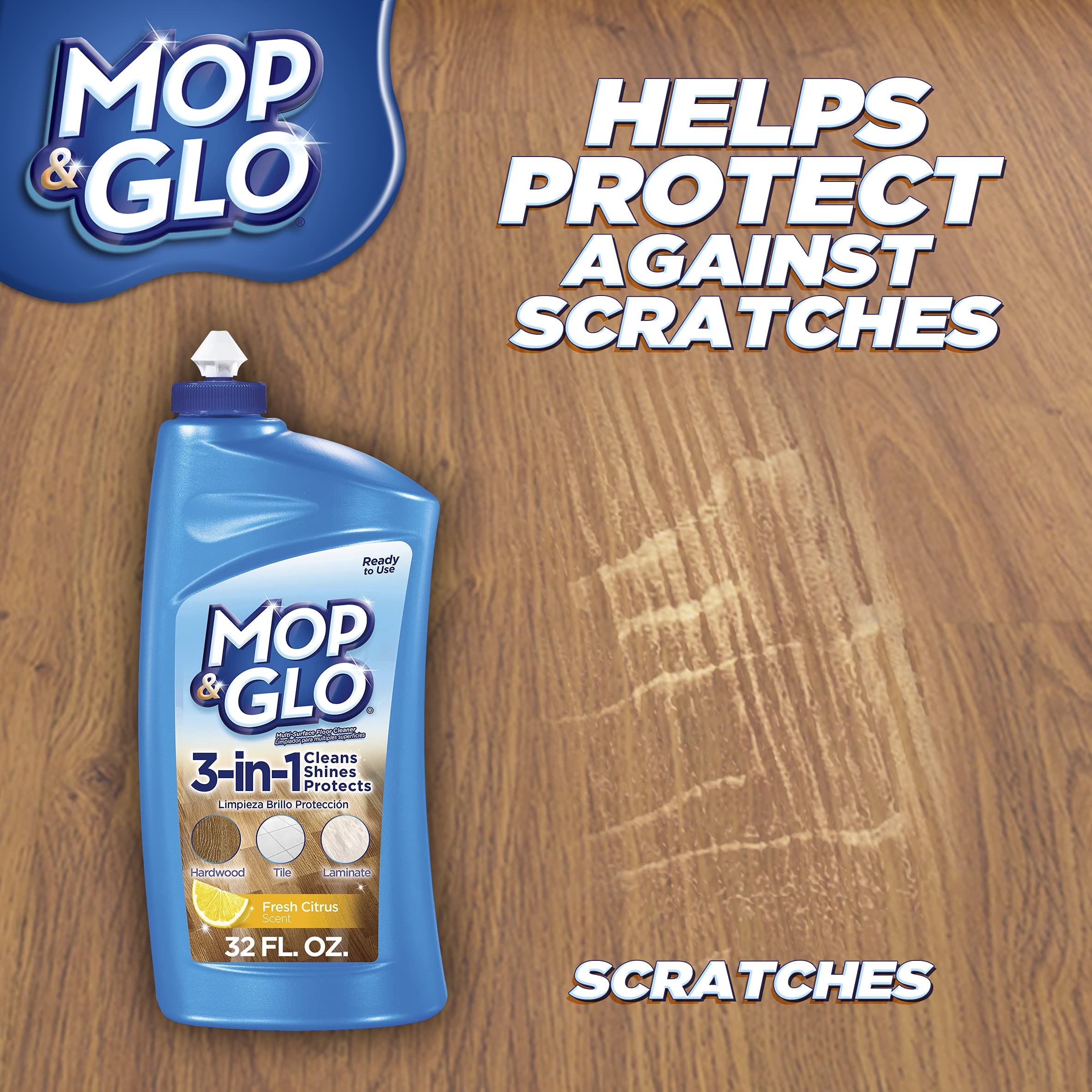 Mop & Glo floor cleaner for tile vinyl linoleum surfaces