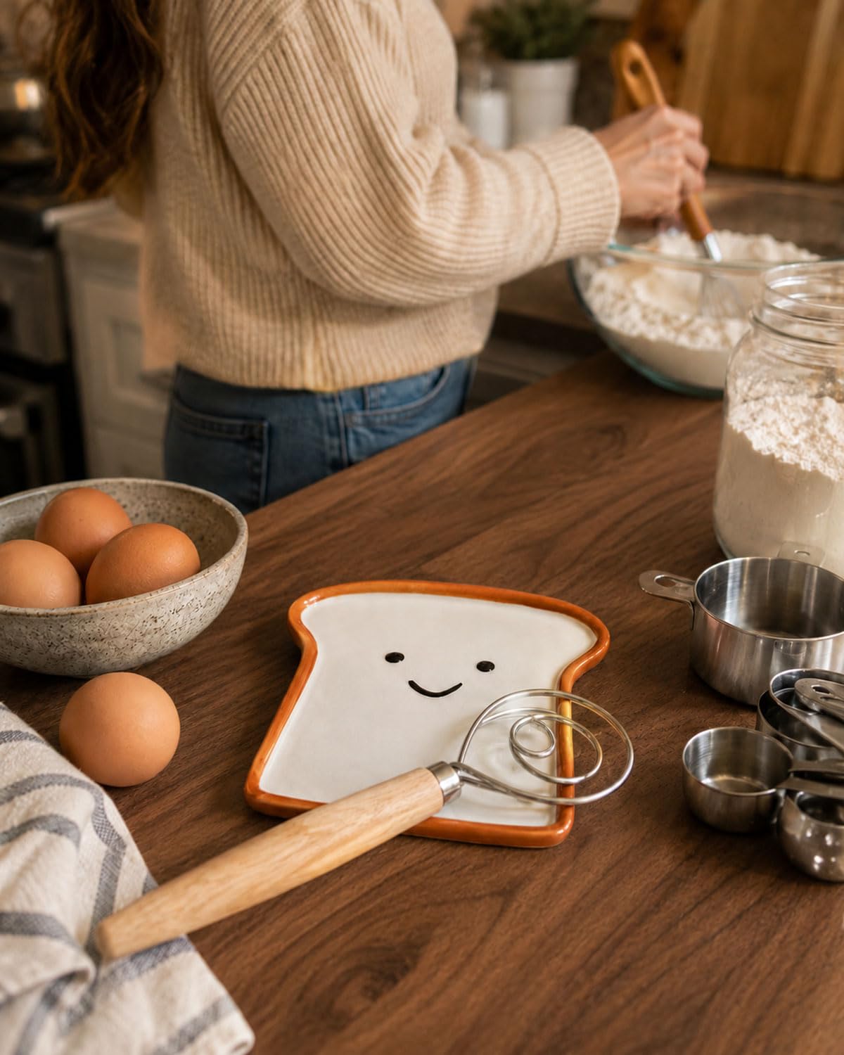 Multi-use ceramic tray can serve as jewelry or dessert plate