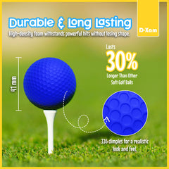 Durable foam golf balls dent resistant design