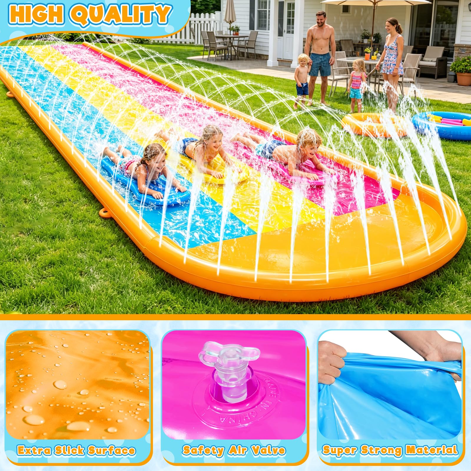 multicolor inflatable boards rose pink yellow blue